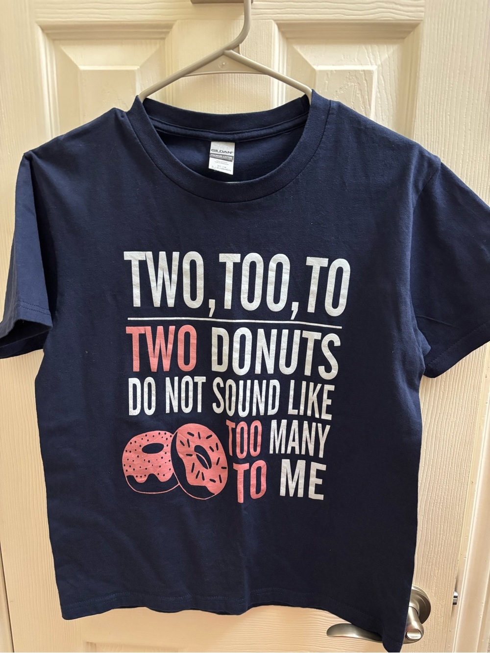 Teacher Navy Graphic Tee - Donut Pun/Homophone t-shirt